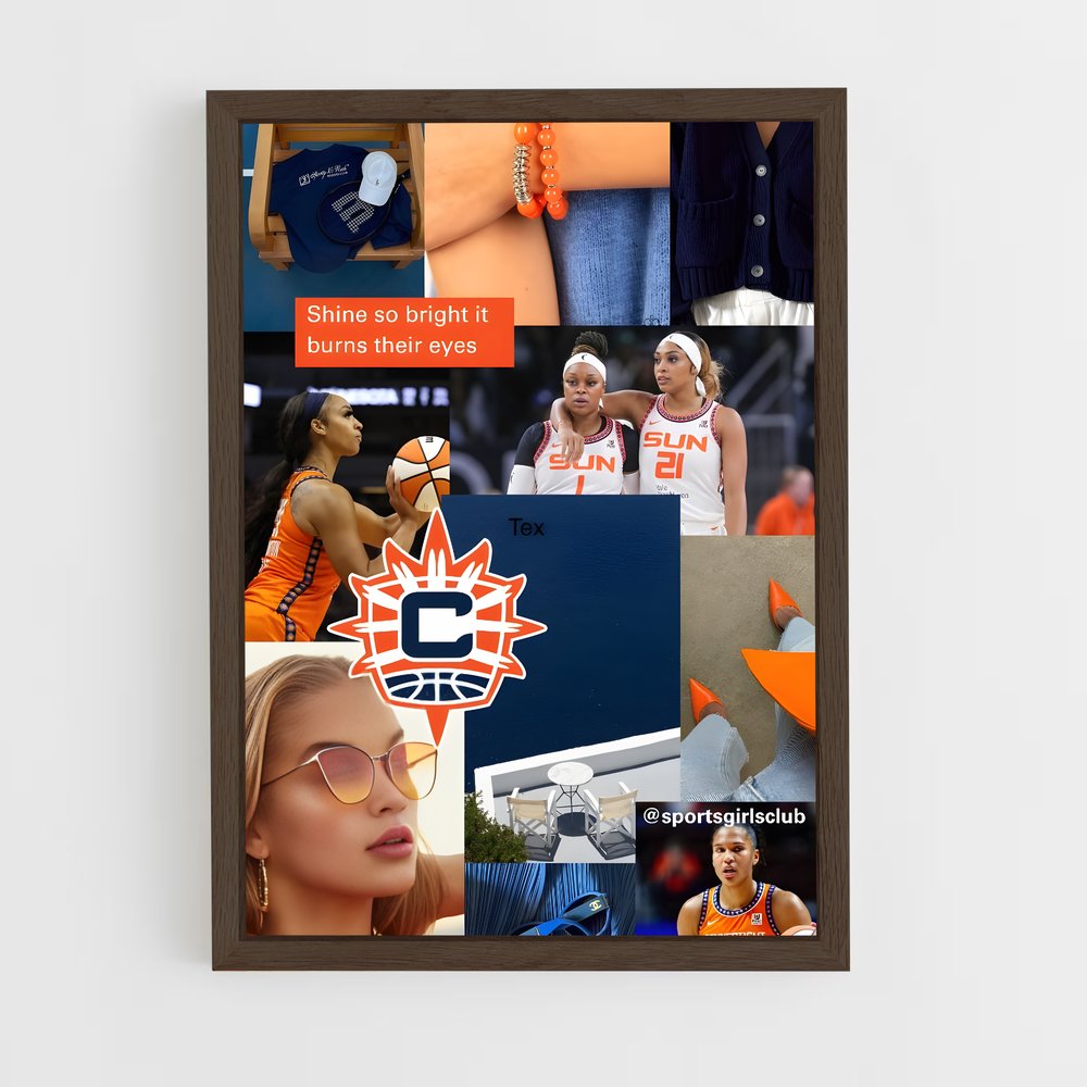 Poster Soleil de Connecticut – affiche Basketball (vue 5)